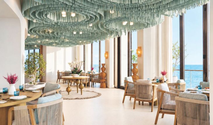 Tranquil seaside dining