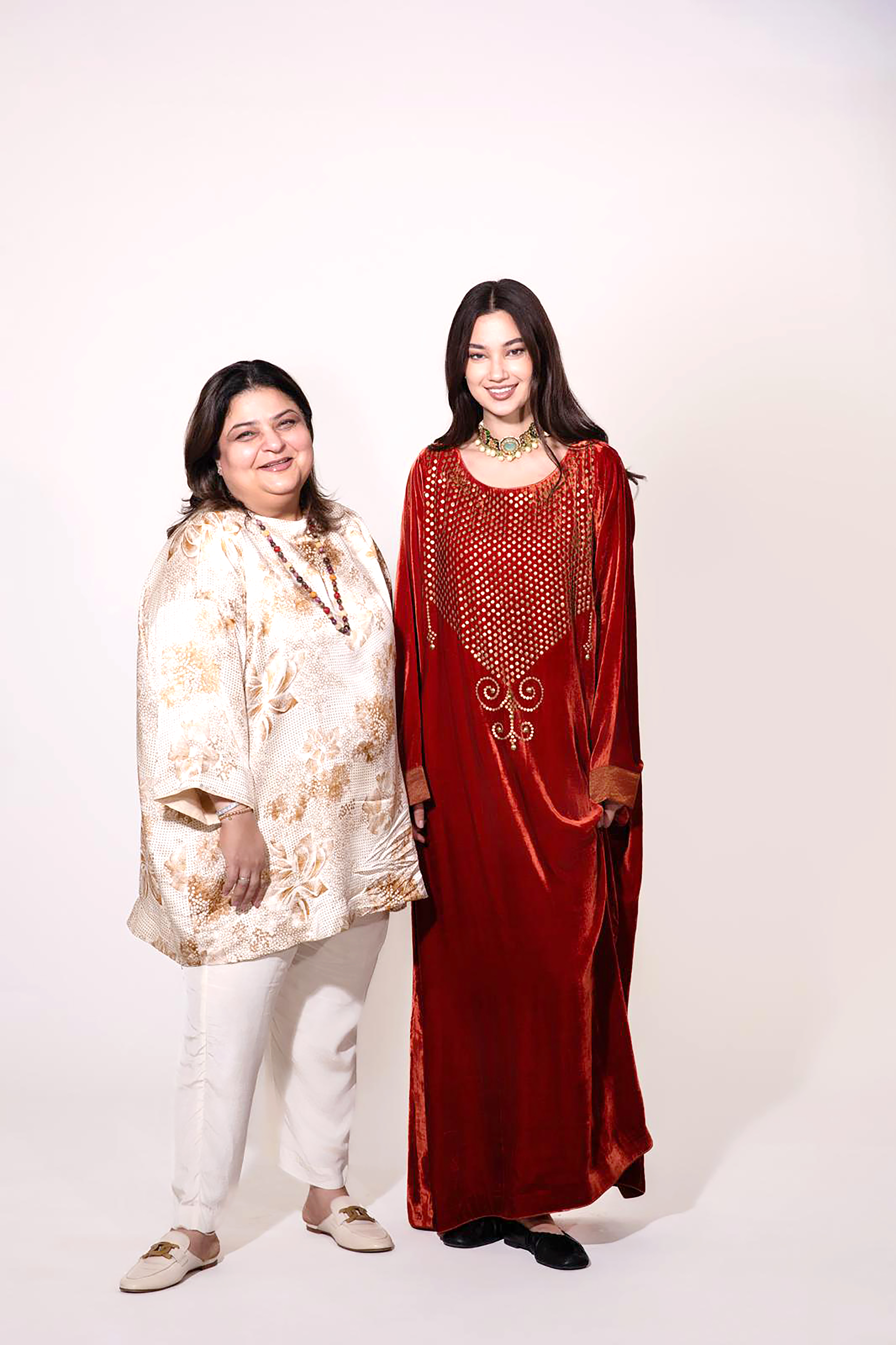 Dynamic duo: Kanika, left, with Saloni 