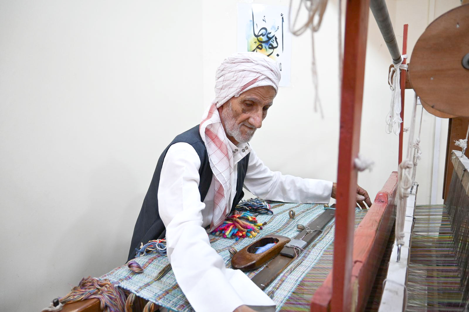 Artisan: One of the weavers from Bani Jamra that the brand worked with for a past collection