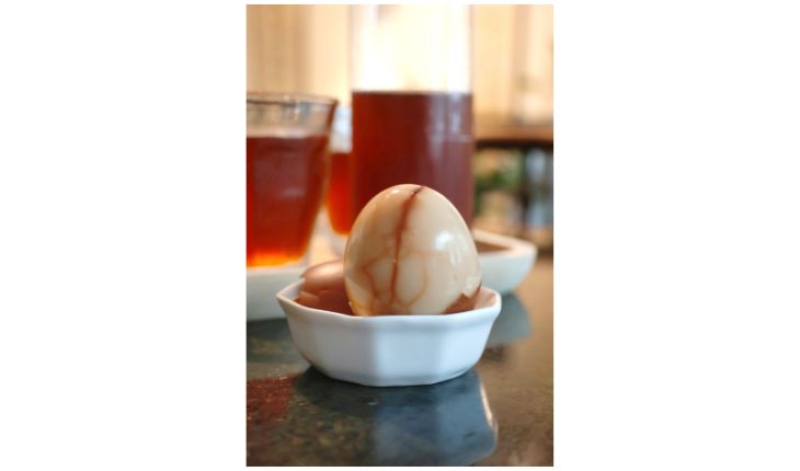 CHINA: A tea egg popular in the Chinese mainland and parts of South East Asia
