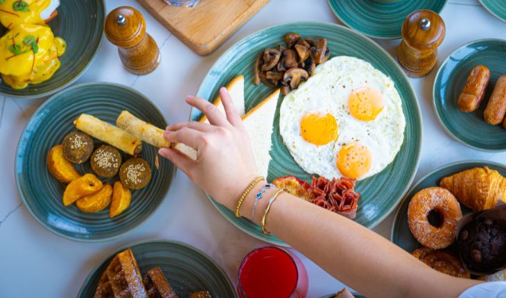 Scrumptious: Enjoy the lavish breakfast spread at the hotel