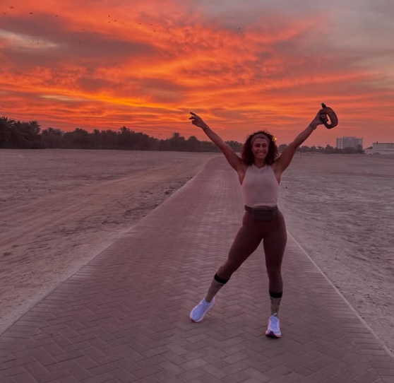 Runner: Dana enjoys the sunset