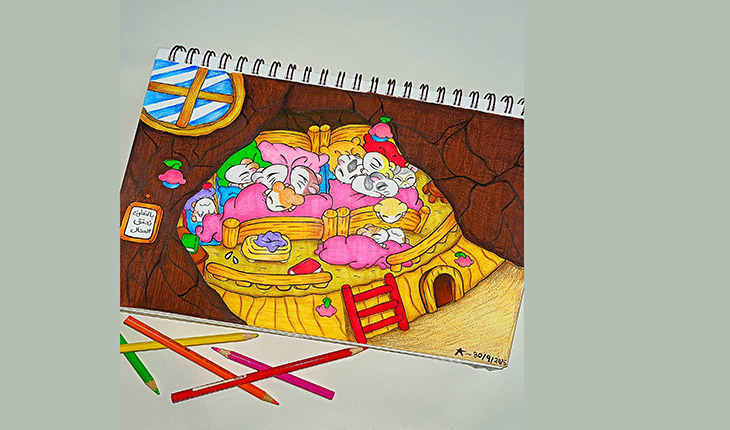 Memories: Art depicting Hamtaro the hamster’s sleepover adventure