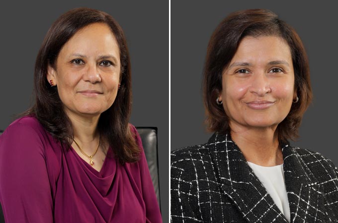 Sameena Ahmad (left) and Sharmin Karanjia