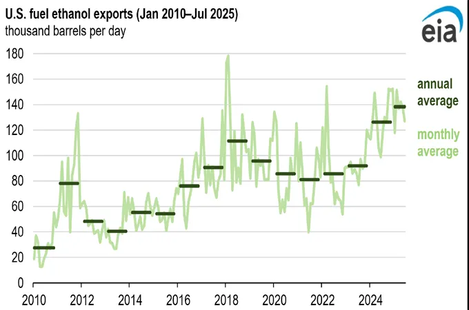 US fuel ethanol exports on track to set record: EIA