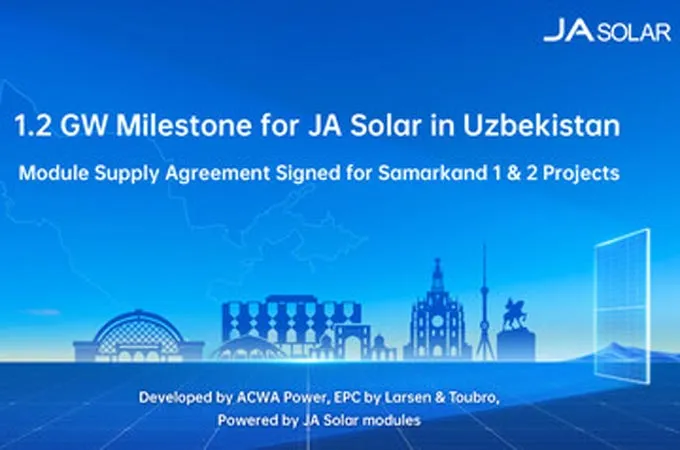 JA Solar wins 1.2GW module supply deal for Samarkand projects