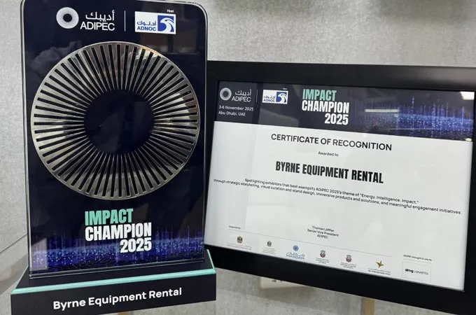 Byrne Equipment Rental named ADIPEC Impact Champion 