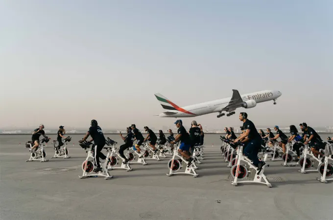 DXB transforms runway for CRANK fitness experience
