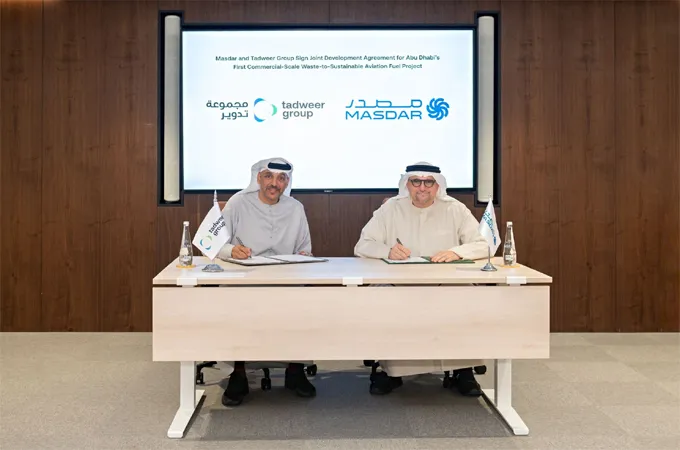 Masdar, Tadweer Group to develop Abu Dhabi’s first waste-to-SAF project