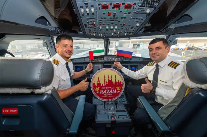 Etihad celebrates inaugural flight to Kazan