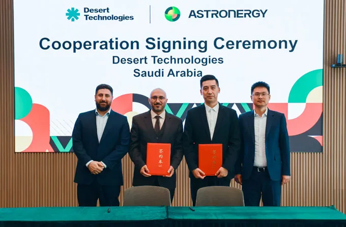 Desert Technologies signs deal with Astronergy for N-Type Solar PV modules