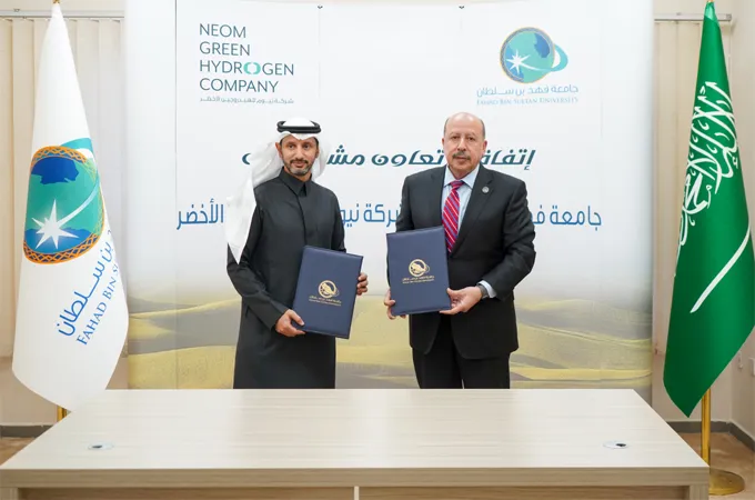 NEOM Green Hydrogen Company signs strategic MoU with Fahd bin Sultan University 