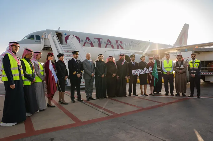 Qatar Airways lands inaugural flight in Hail, Saudi Arabia