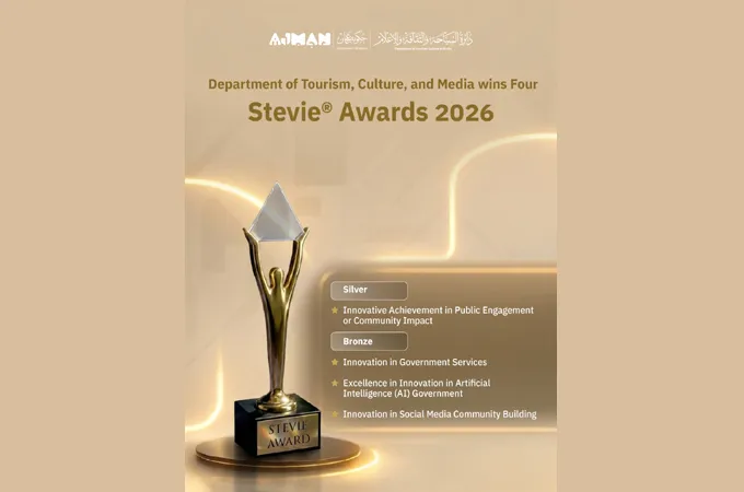 Ajman Tourism wins four Stevie Awards 2026