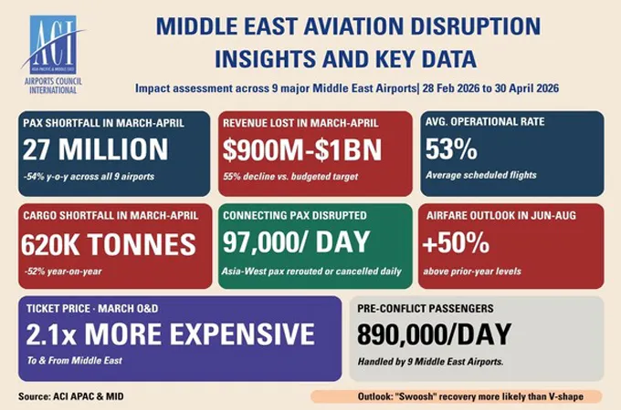 Mideast airports face $1bn loss amid conflict disruption