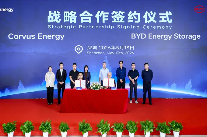 Corvus Energy, BYD expand maritime battery partnership