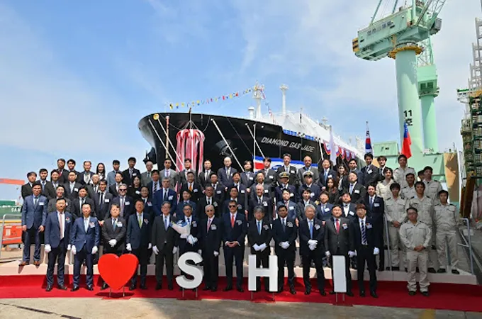 “K” LINE unveils LNG carrier Diamond Gas Jade