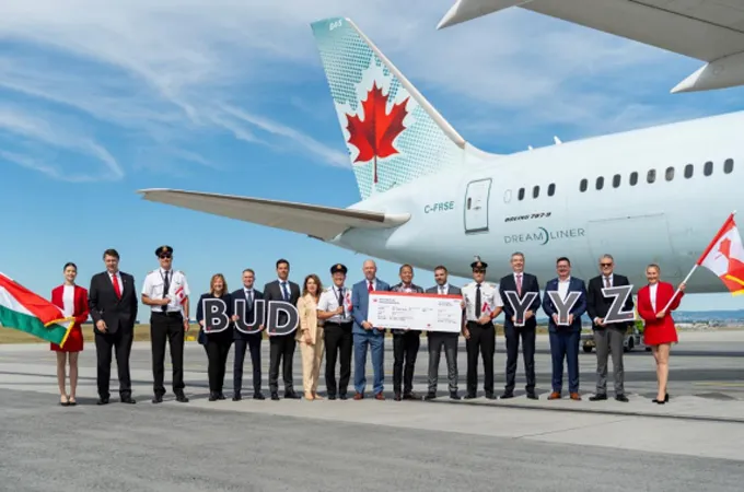 Air Canada's Budapest–Toronto flight back