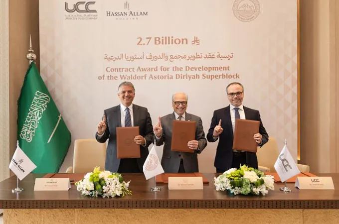Hassan Allam-UCC seal contract for Waldorf Astoria Superblock in Diriyah  