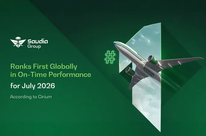 Saudia ranks world’s most on-time airline for third time in 2026