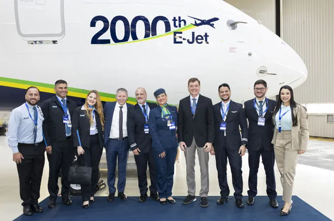Embraer marks key milestone with delivery of 2,000th e-jet