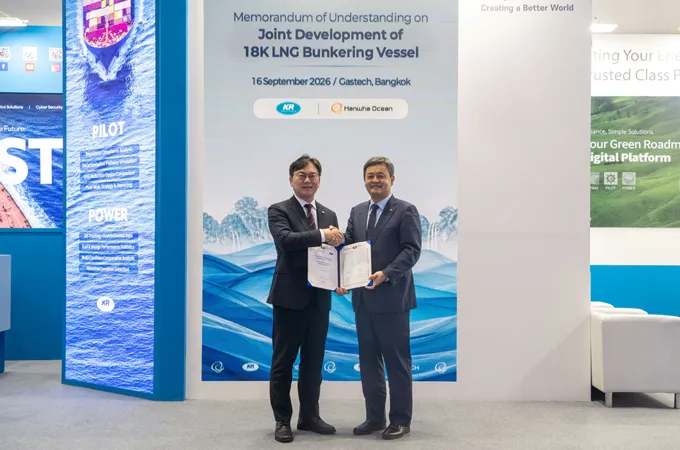 KR, Hanwha Ocean to jointly develop LNG bunkering vessel designs