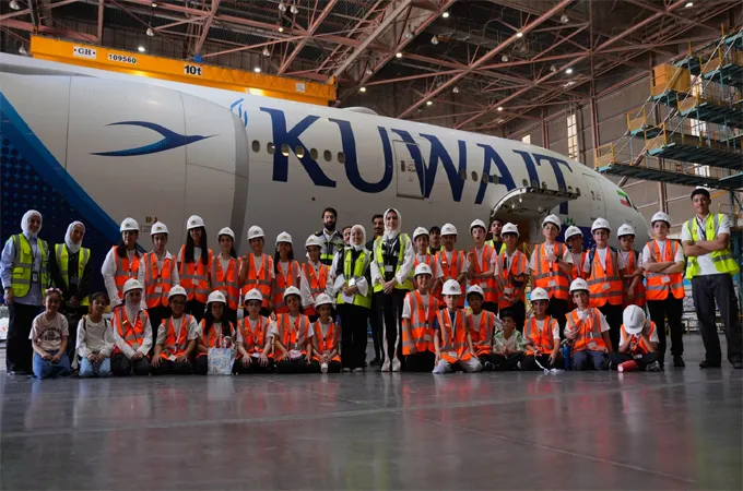 Kuwait Airways hosts children for aviation engineering workshop