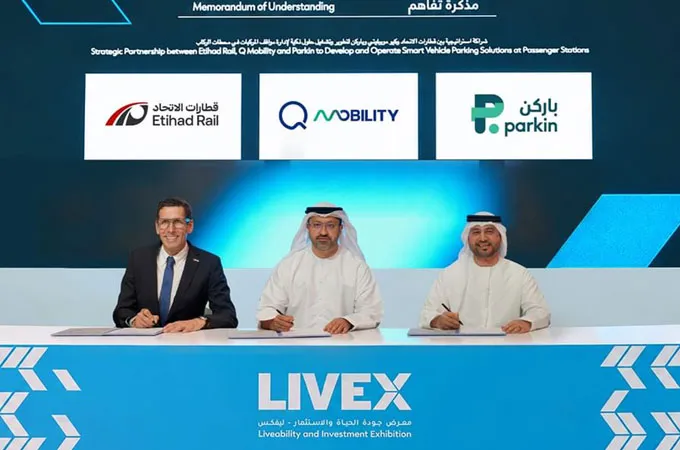Etihad Rail, Q Mobility and Parkin to develop smart vehicle parking at stations