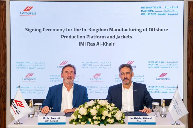 IMI, Lamprell partner on offshore structures manufacturing at Ras Al-Khair